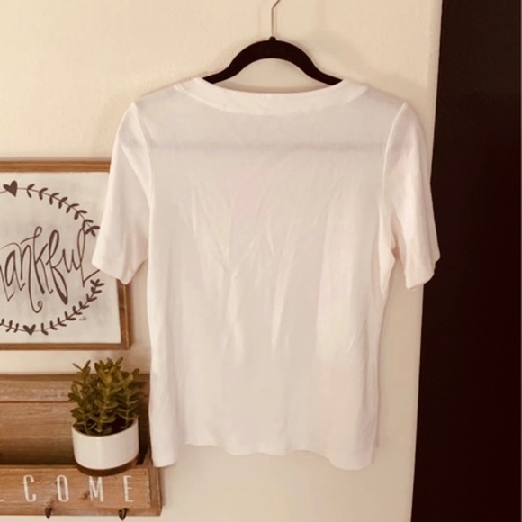 Talbots 100% Cotton Tee Size MP Minimalist Capsule Wardrobe Basic - Picture 5 of 5